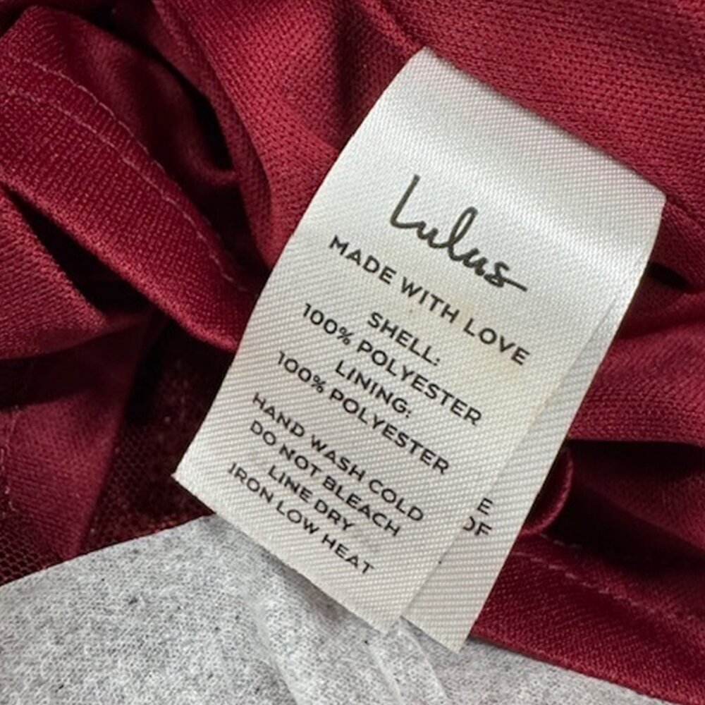 NWT Lulus Ever So Elegant Shiny Burgundy Sequin Mermaid Maxi Dress - Picture 8 of 9